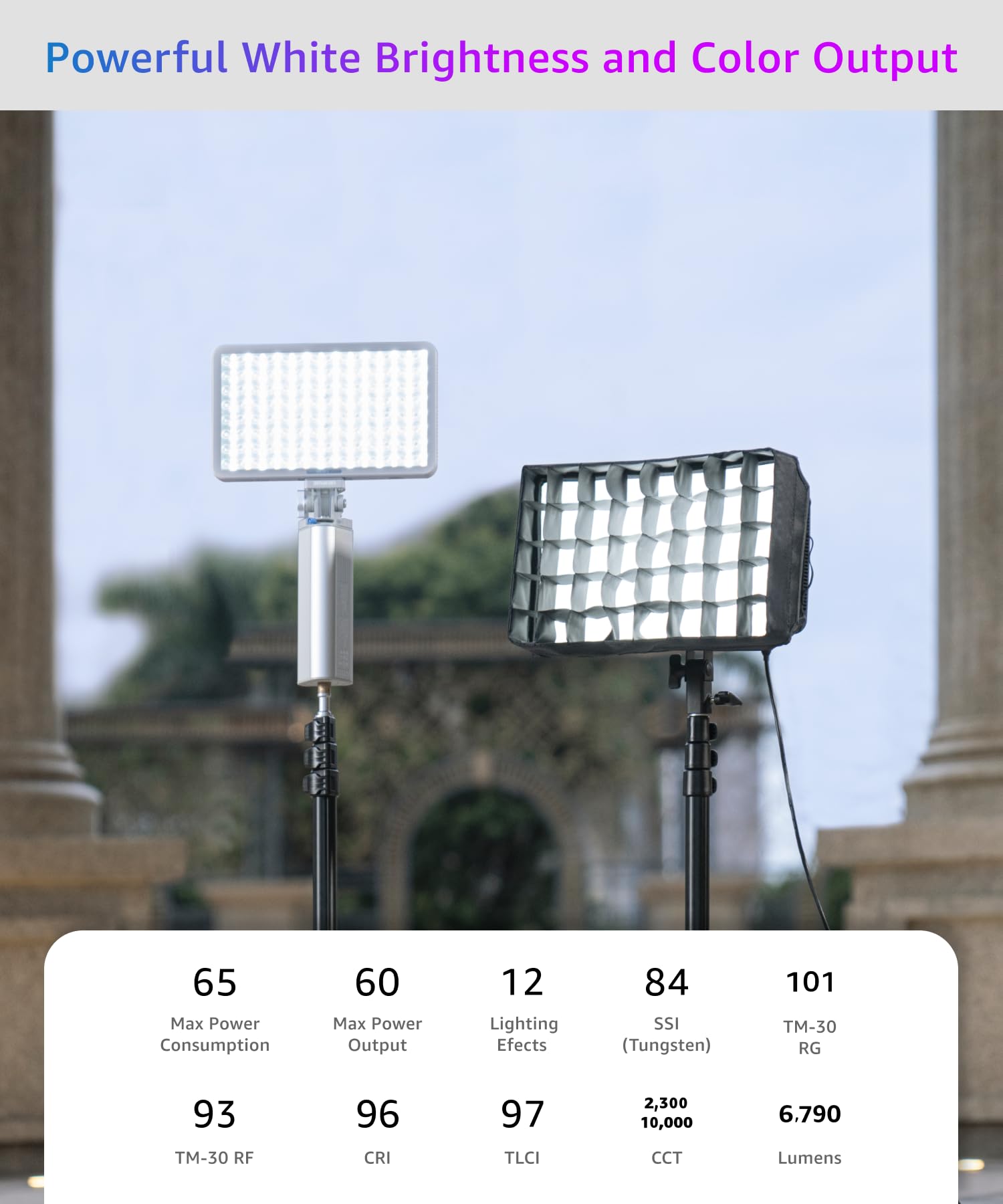 Amazon.com : amaran Pano 60c 2-Light Kit Panel Lights,60W RGBWW